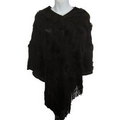 Knitted Acrylic Wholesale Poncho for Women